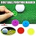 VEASAERS Golf Ball Markers Bulk 100 Pcs Position Marker Multicolor Transparent Plastic 25mm Flat Round Golf Mark Accessories (100 Pcs-Transparent Multicolor)