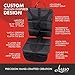Lusso Gear Car Seat Protector, Thick Padding, 2 Mesh Storage Pockets, Waterproof, Protects Fabric or Leather Seats from Child Car Seat and Pets, Non-Slip Rubber Padded Backing, No Imprint (Brown)