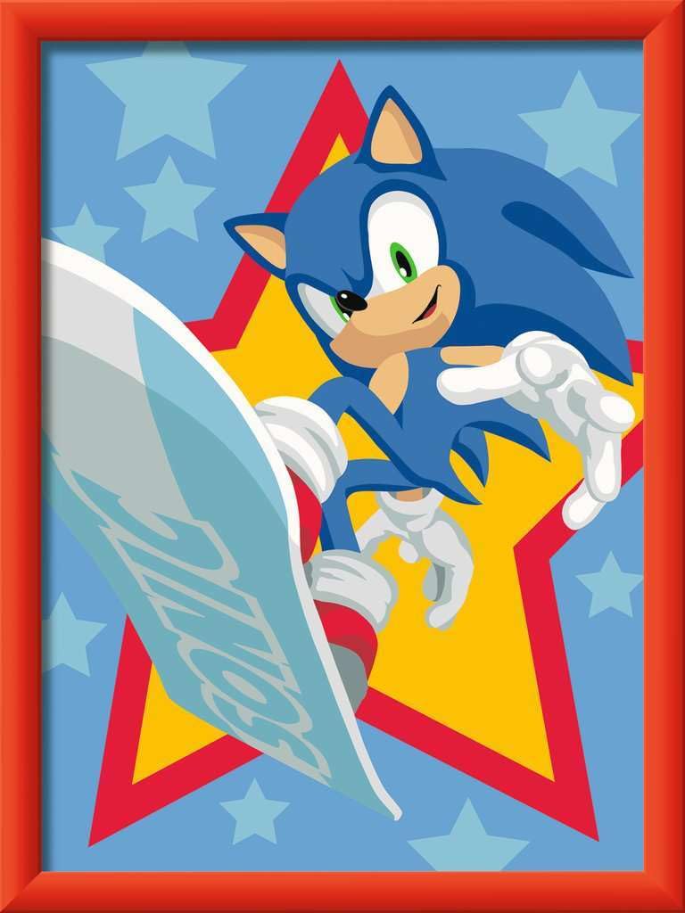 CreArt, Paint by Numbers Kids Sonic The Hedgehog - Sonic on Adventure Ride
