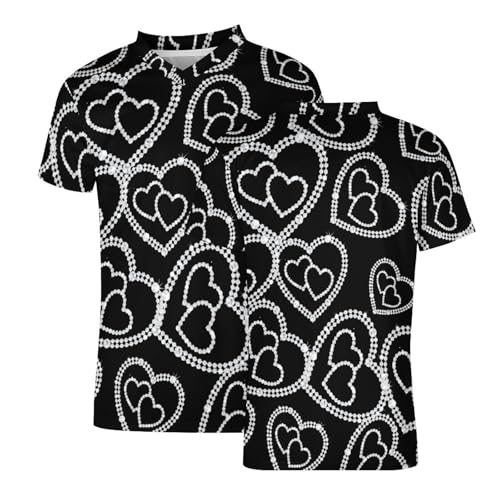 Camiseta de fútbol Diamond Heart para hombre con diseño de corazón urbano 4