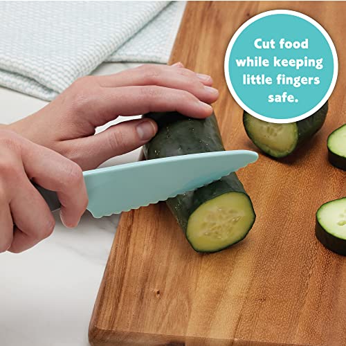 Playful Chef: Safety Knife Set for Kids – 3 Knives Plastic Blades with Serrated Edges – Safe for Little Hands, Ages 5 & up - Dishwasher Safe - Thumbnail 6