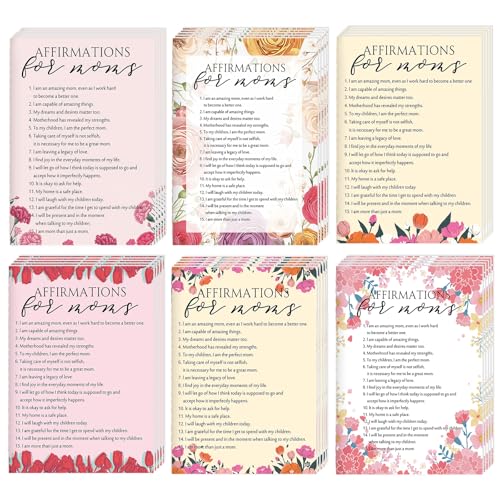 Carnet d'affirmations pour maman Resurhang - Lot de 48 journaux de motivation