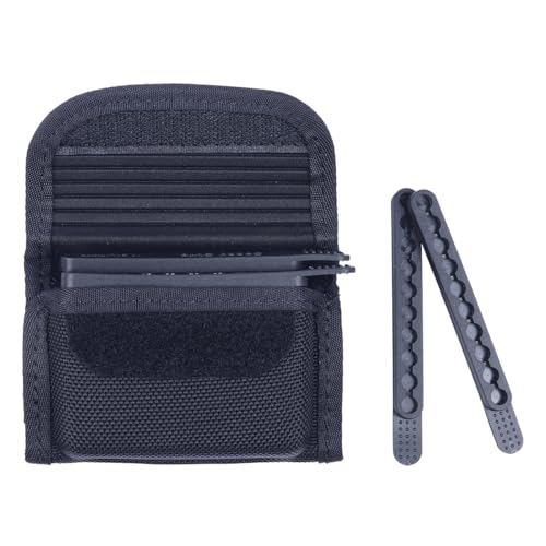 Molded Speed Strips Pouch with Pack of 4 Speed Strips Molded Quickstrips Holder Pouch Hook and Loop Structure for Quick Flip Opening Speed Strips Fits.17 HM2 .22 Short .22 LR 10 Rounds