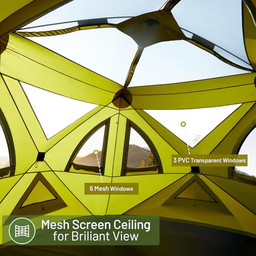 Timber Ridge 8 Person Instant Pop Up Cabin Tent, Easy 90 Second Setup, Weather Resistant Camping Family Hub Tent with Rain Fly and Carry Bag for Outdoor Camping - Image 7