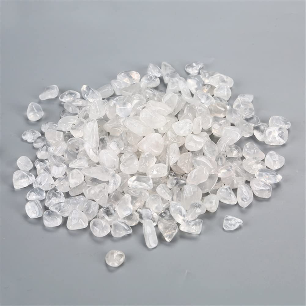 500 g, 6 Größen, natürlicher weißer Quarzkristallstein, Gesteinssplitter, SpecimenCollection, natürlicher Kristallstein für Aquarien, Steine, Steinmineral (weiß 7_9 mm)