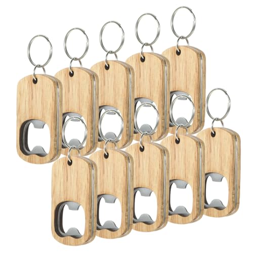 Ouvre-bouteille en bois lot de 10 porte-clés décapsuleur personnalisé pour cadeaux d'invités mariage
