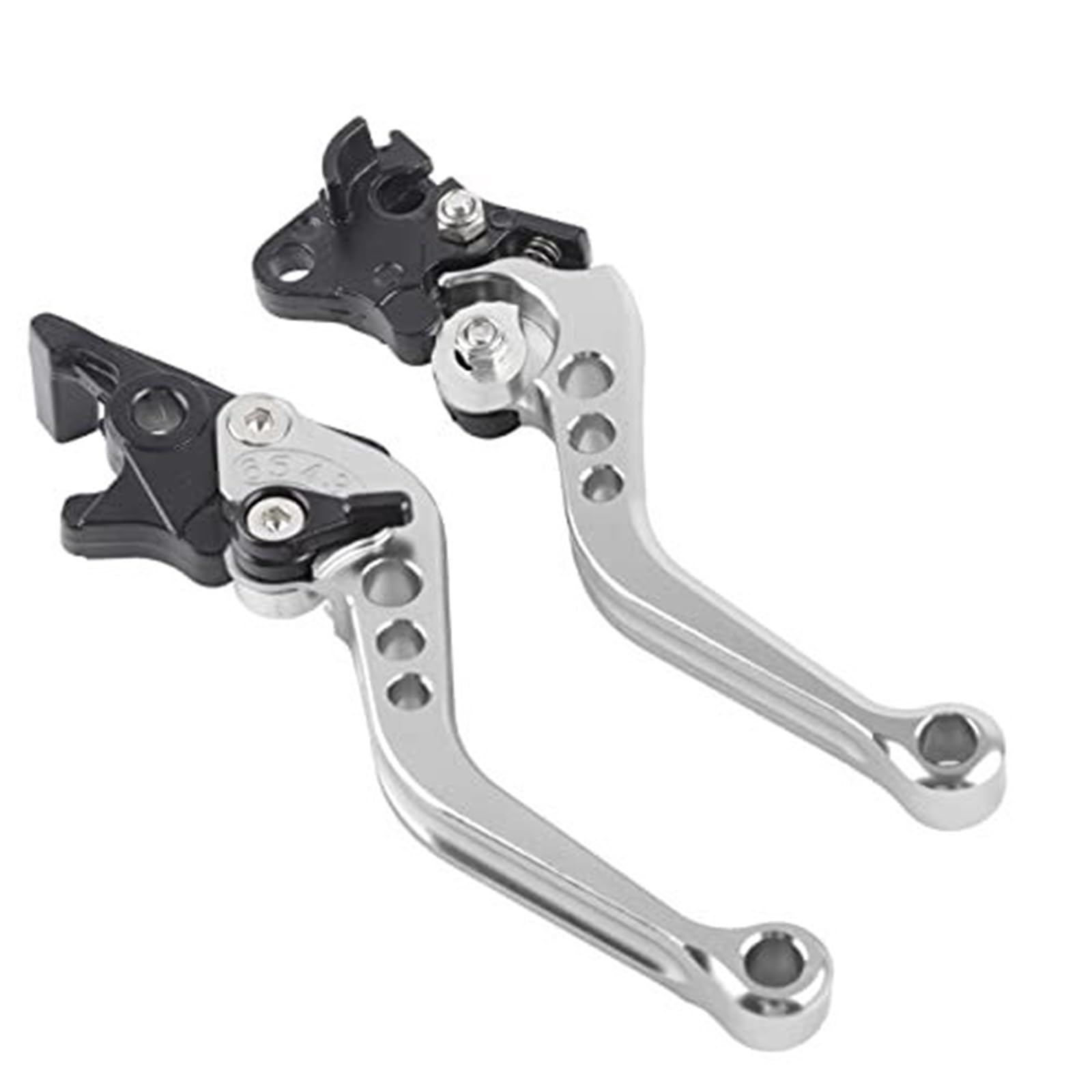 FLBZBLKASL Motorcycle Short Brake Clutch Levers Motorcycle Brake Lever, 1 Pair of CNC Aluminum Clutch Drum Handle
