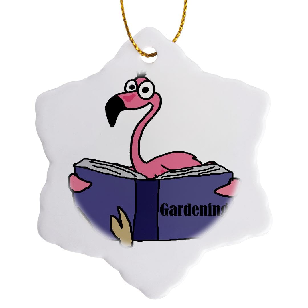 Flocon de neige Flamant Rose 3dRose : égayez votre Noël avec humour