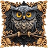 Delobil ジグソーパズル クリスマス 木製 5mm厚 独特な形状のピース レーザーカットで何度も楽しめる 3D立体視 200ピース マイクロピース 大人向けパズル 難しい おしゃれ インテリア 動物 プレゼント 専用透明シート付 (28.9 × 28.9 cm)