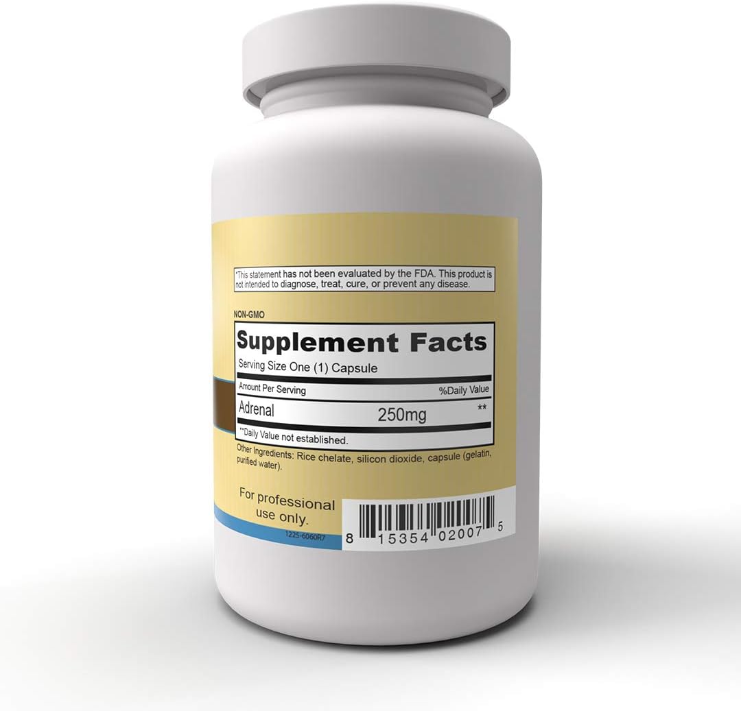 Priority One Vitamins Adrenal 250mg 90 Capsules Adrenal Support