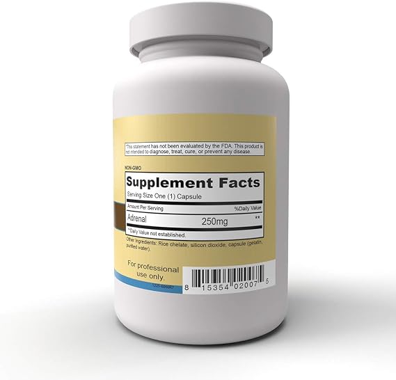 Priority One Vitamins Adrenal 250mg 90 Capsules Adrenal Support