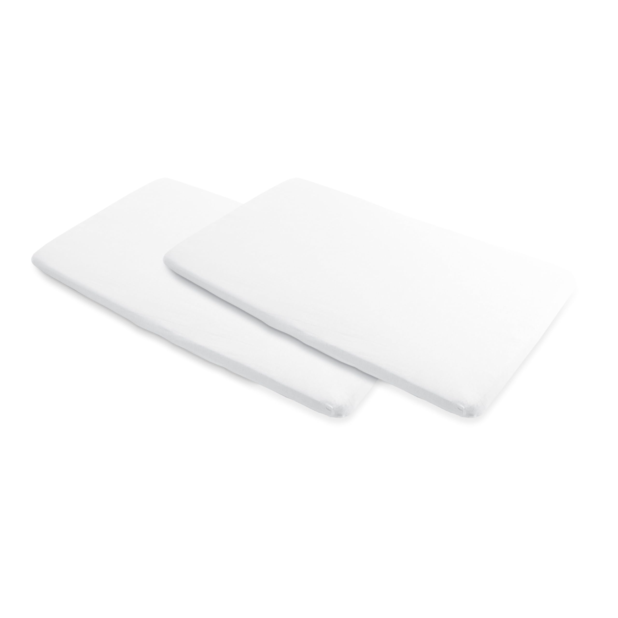 Maxi-Cosi Iris2 Bettlaken, Spannbettlaken für Babybett, Spannbettlaken für die Matratze des Kompakten Iris2 2-in-1 Reisebett, weiß