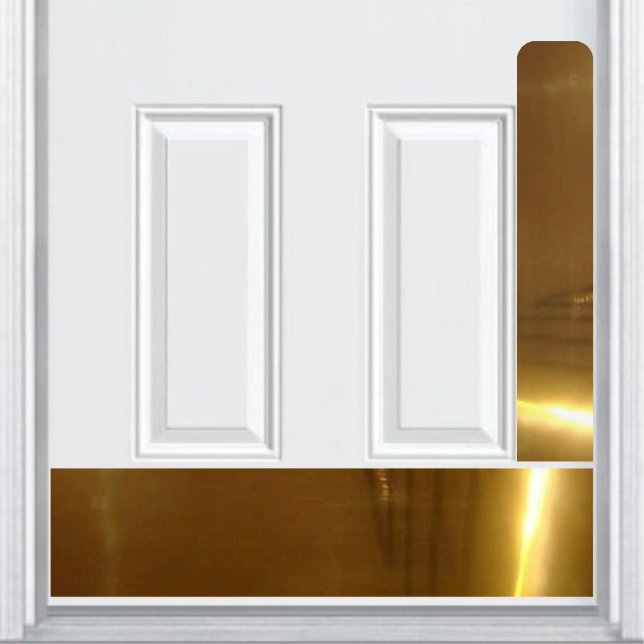 Plaque De Protection Pour Porte En Acier Deck The Door Decor - 6x30 Pouces, Aluminium Nickel Satiné