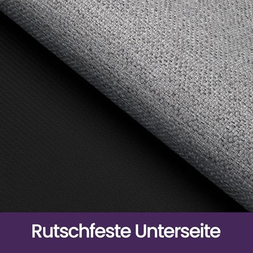 DEXI Schmutzfangmatte Innen 44 x 76 cm, rutschfest Fußmatte waschbar, absorbierend Fussmatte, Dünne Türmatte Eingangsteppich für Haustür & Flur, Grau