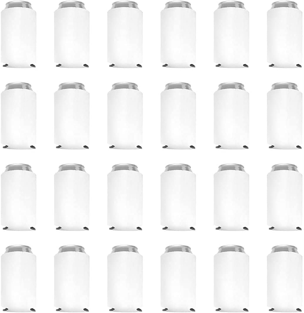 Can Cooler Sleeves Blank Poly Foam - Collapsible DIY Customizable for Parties Weddings Bulk (100, Charcoal)