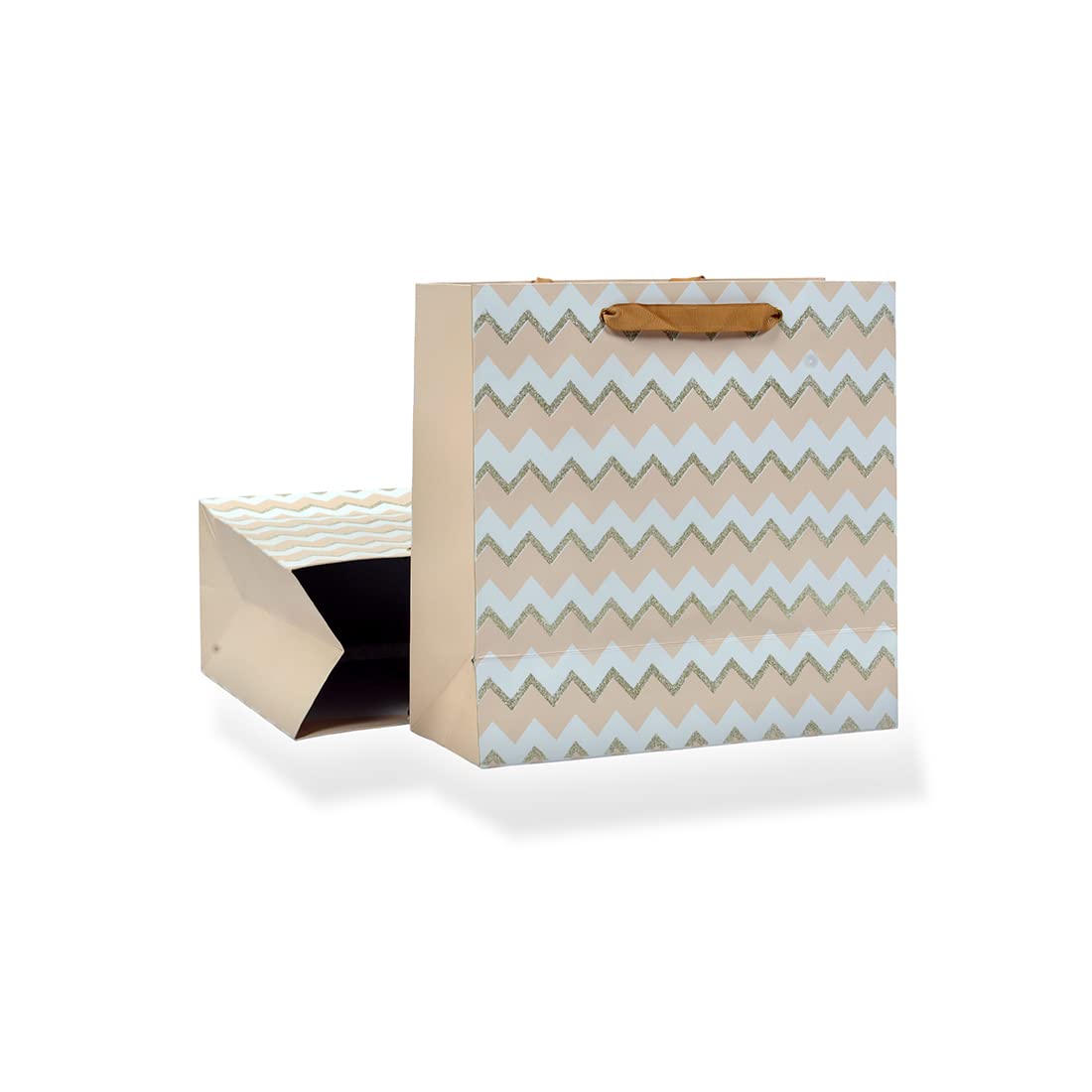 CROWN GREETINGS Zigzag Gift Bags-Paper Bags For Return Gifts-Paper Gift Bag-Medium Carry Bags For Gifting-Paper Bags-Medium Paper Bags -Goodie Bags With Tissues-Gift Covers, 1 count,White (B0BDVF9QXM) Amazon Price History, Amazon Price Tracker