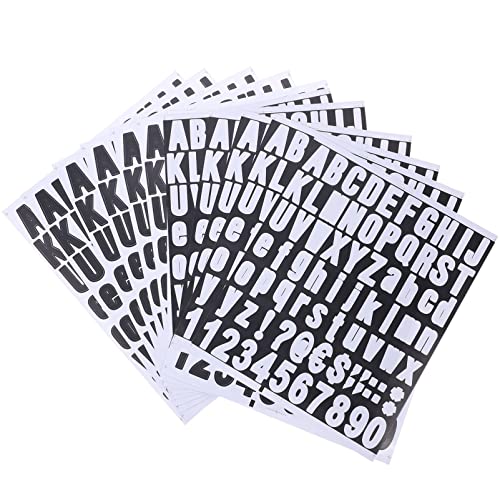 10 Sheets Letter Stickers Mailbox Decal Self Adhesive Number Stickers Number and Alphabet Stickers Sticker Letters Scrapbook Alphabet Stickers Mini PVC Self-Adhesive Car Stickers