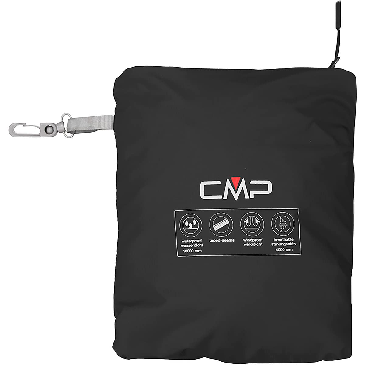 CMP - Chaqueta de mujer con capucha fija, Negro, M