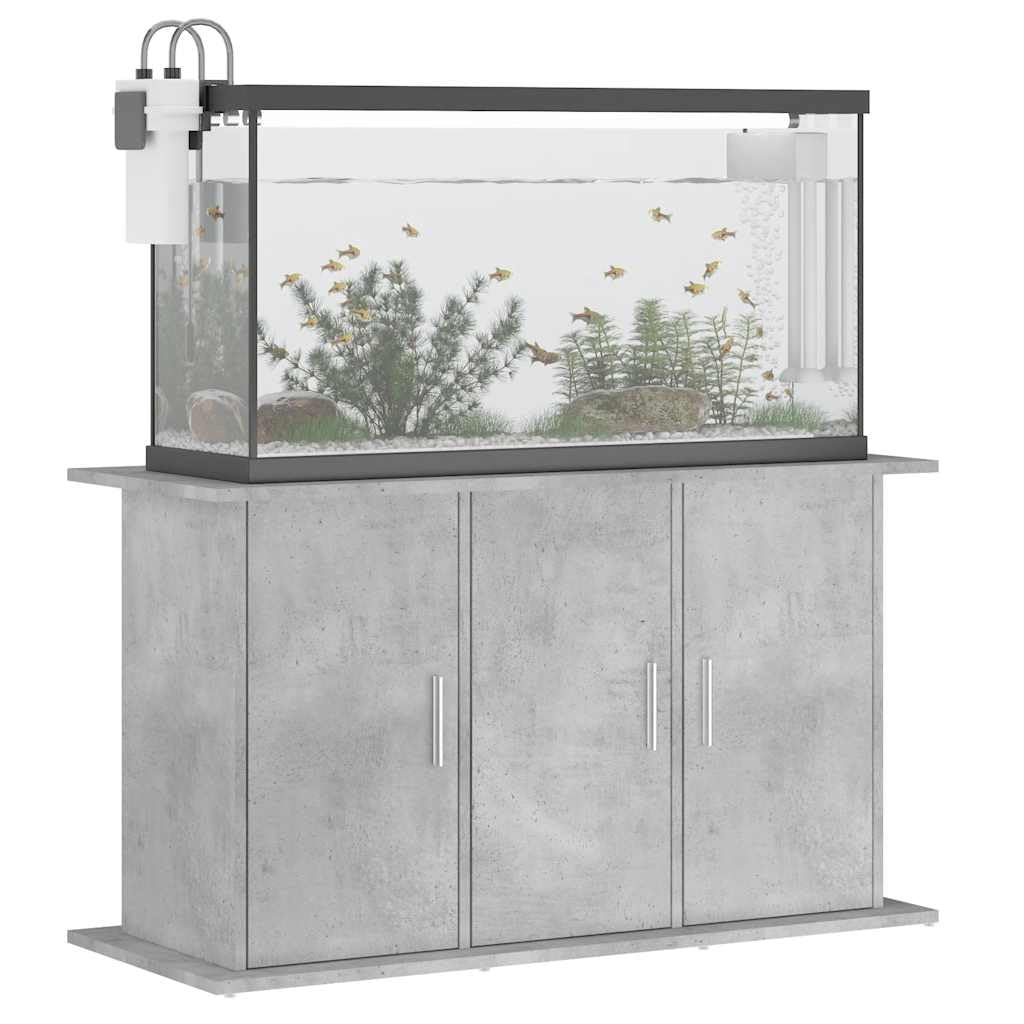 Soporte para Acuario, Mueble Acuario, Soporte de Pecera con Almacenamiento, Soporte Acuario de hormigón Gris 101x41x58 cm de Madera Sintética