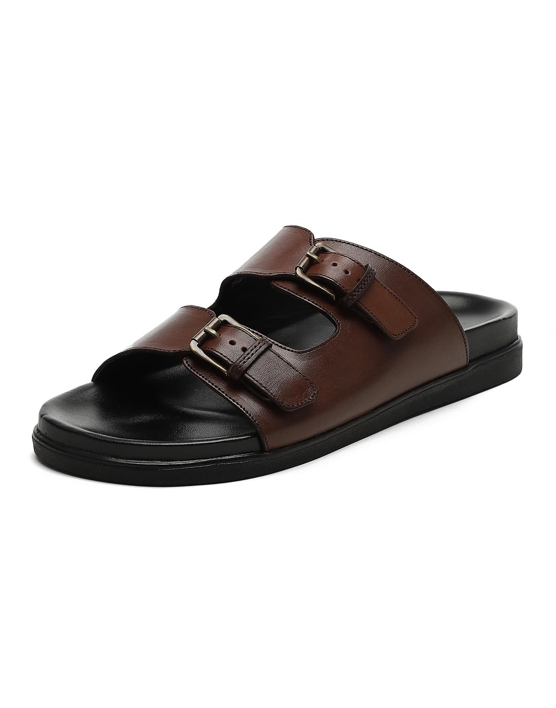 Monte Carlo Mens Brown Solid Leather Comfort Casual Slippers (201837FW-1-8) (B0CTWMXB7Q) Amazon Price History, Amazon Price Tracker