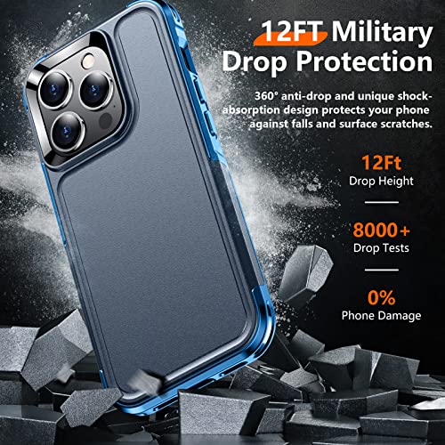 Red2Fire For Iphone 14 Pro Case, With 2 Pack [Tempered Glass Lens & Screen Protector] [Military Grade Drop Protection] Dual Layer Heavy Duty Full Body Shockproof Phone Case For Iphone 14 Pro 6.1" #TOP1