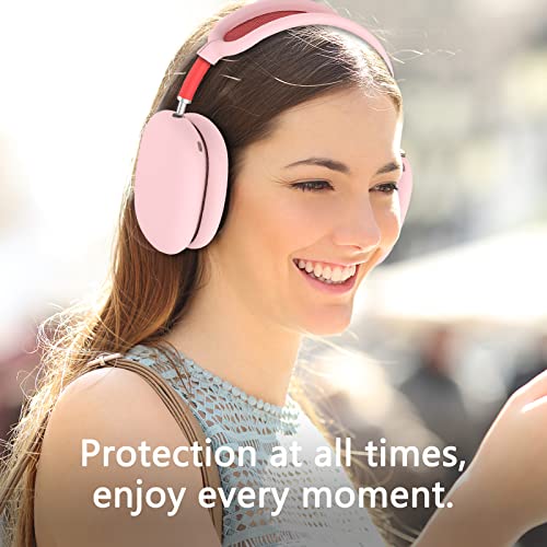 Silicone Case Cover For Airpods Max Headphones, Anti-Scratch Ear Pad Cover/Ear Cups Cover/Headband Max, Accessories Soft Skin Protector Apple (Pink) #TOP5