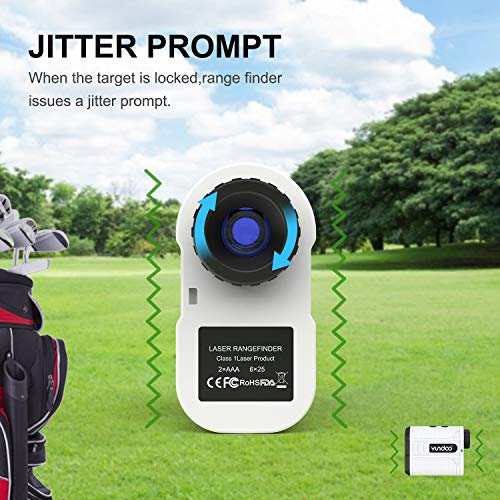 Golf Range Finder Laser Rangefinder - 650 yd Golf Laser Finder - Slope Golf Rangefinder With Pulse Vibration /Flag Acquisition Technology /Angle Measurement /Continuous Ranging.(2020 - Latest version)