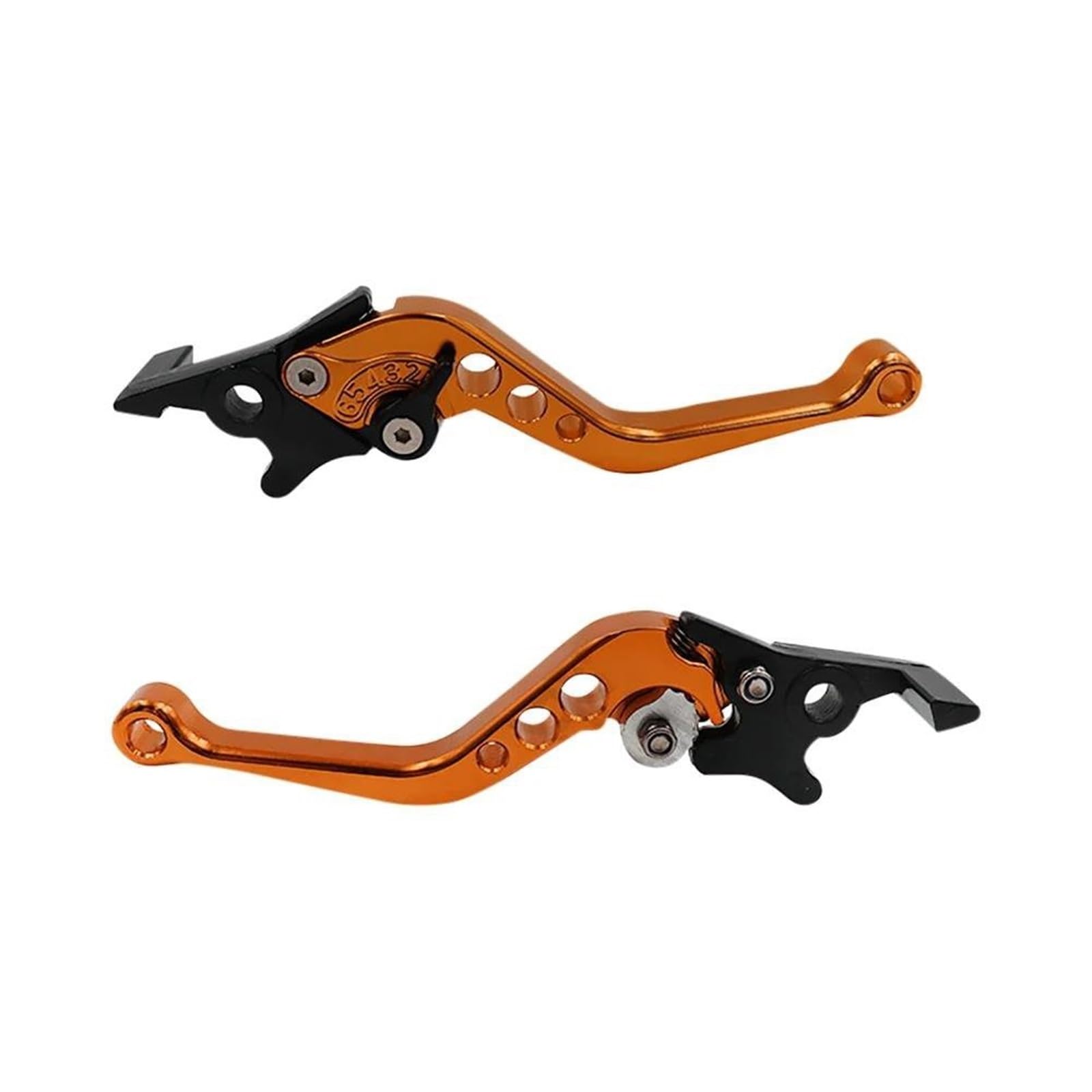 Etekgvyva Orange Clutch Brake Lever Set Universal Motorcycle Brake Handle Adjustable Size Moto Motorbike Modification Clutch Drum Brake Lever Handle(Orange)