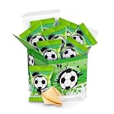 Glückskekse Fussball Fan 11er Geschenkkarton Kekse Fußball Geschenk für Fussballfans mit Sprüchen rund um den Fussballsport als Deko Snack und Mitbringsel zum Fussballspiel