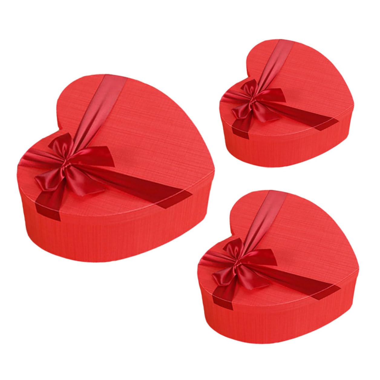 Ciieeo 3 Stück Herzförmige Geschenkboxen aus Stabilem Karton Große Verpackungskartons für Hochzeit Geburtstag und Valentinstag Wiederverwendbare Aufbewahrungsboxen mit Deckel