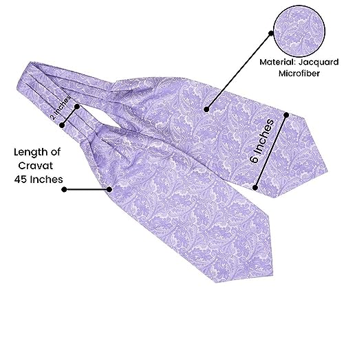 Image of The Tie Hub Microfibre Cravat for Men - Formal & Wedding Occasion Wear