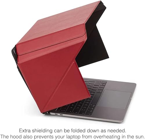 Miniatura 2 de Philbert Design Parasol y capucha Lux de privacidad  Universal para portátiles de 12"-13"-14"  Rojo  Materiales ecológicos  Reducción de