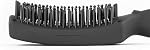 L'ANGE HAIR Le Vite Curve Ceramic Straightening Brush | Heated Straightener Flat Iron for Smooth, Anti Frizz Hair | for All Hair Lengths | Hot Styling Brush for Effortless Straightening (Black)