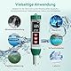 Shiptree pH-Messgerät (± 0,01), 5-in-1 pH/TDS/EC/Salinität/Thermometer, hochpräziser Swimmingpool pH Tester mit hintergrundbeleuchtetem LED-Display und Temperaturkompensation, für Trinkwasser/Pool