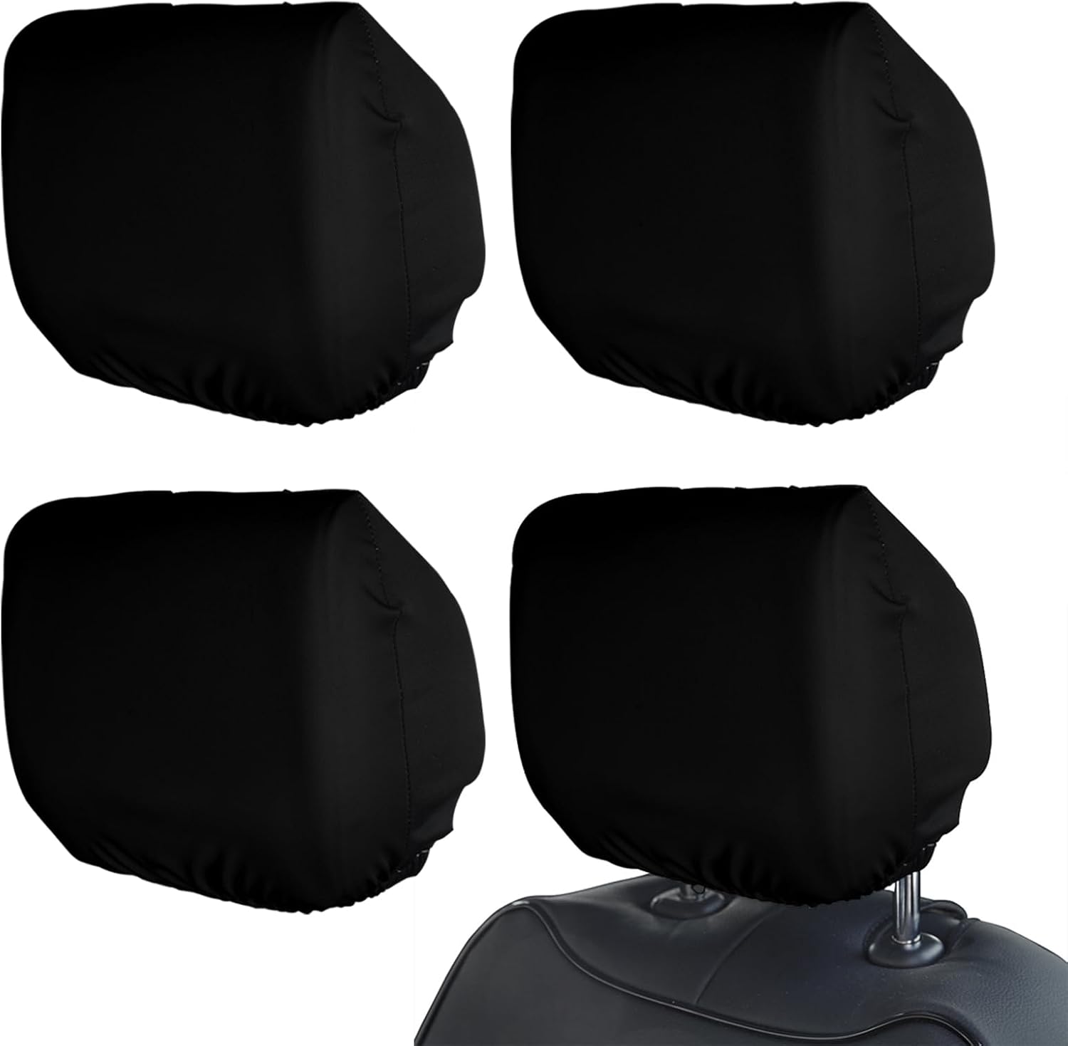 gunhunt 4 PCS Car Seat Headrest Cover, Car Head Rest
