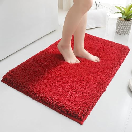 Baahrnom Mikrofaser Badezimmerteppich 40x60cm,Badematte Rutschfest Waschbar – Ansicht 1