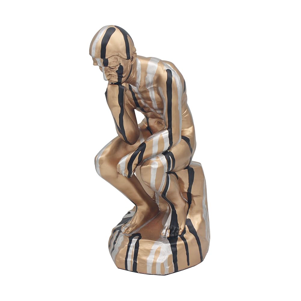 Lesser & Pavey Drip Art Thinker Gold Sculptural Home Decor Figurine