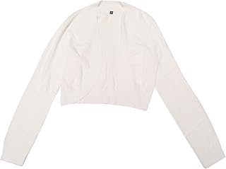 Cárdigan corto de manga larga para mujer, frente abierto, bolero para vestidos