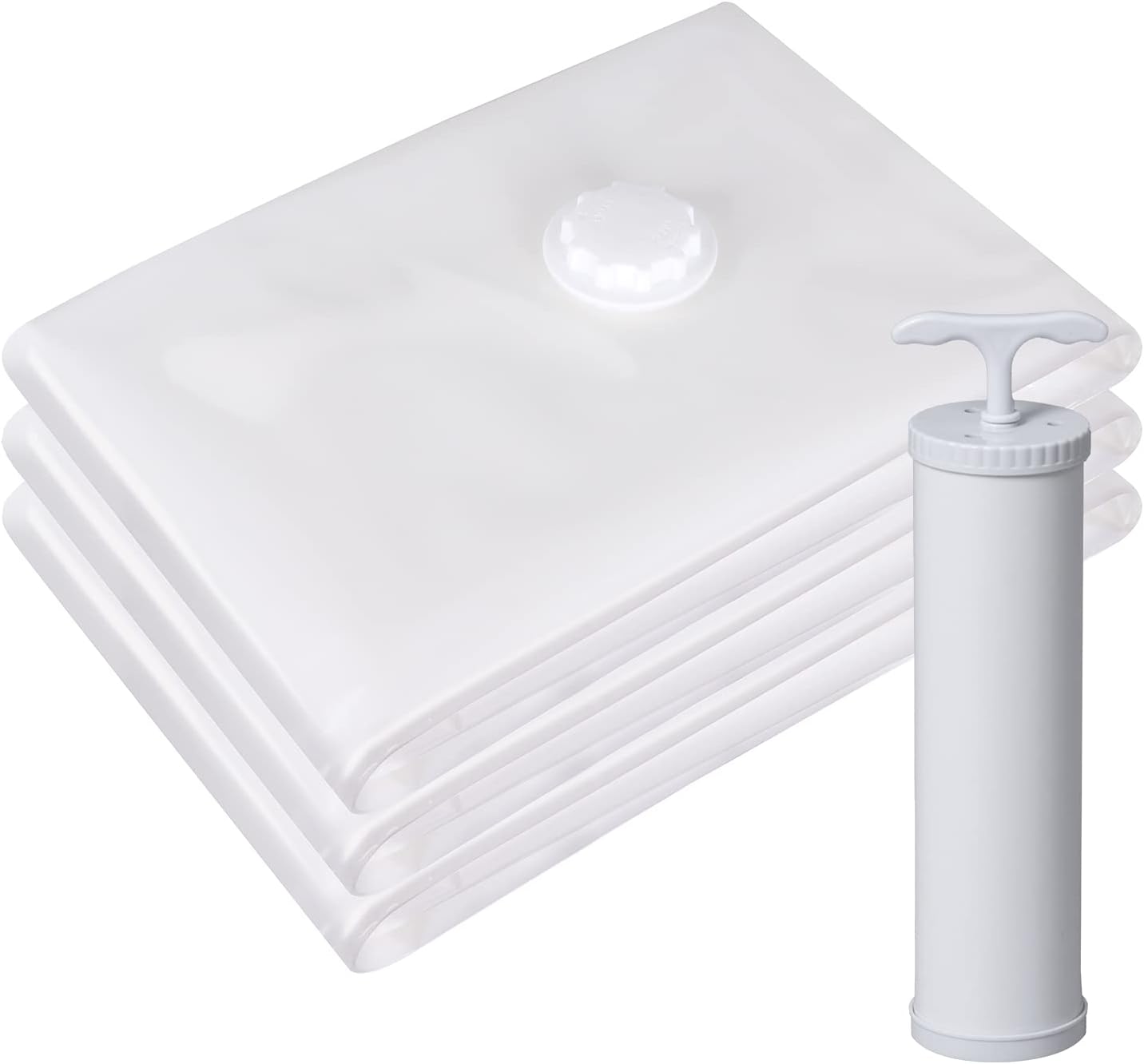 Astro 623-30 Futon Compression Bags, Set of 3, 43.3 x 39.4 inches (110 x 100 cm), White, Wide Opening and Closing Opening, Pump Included
