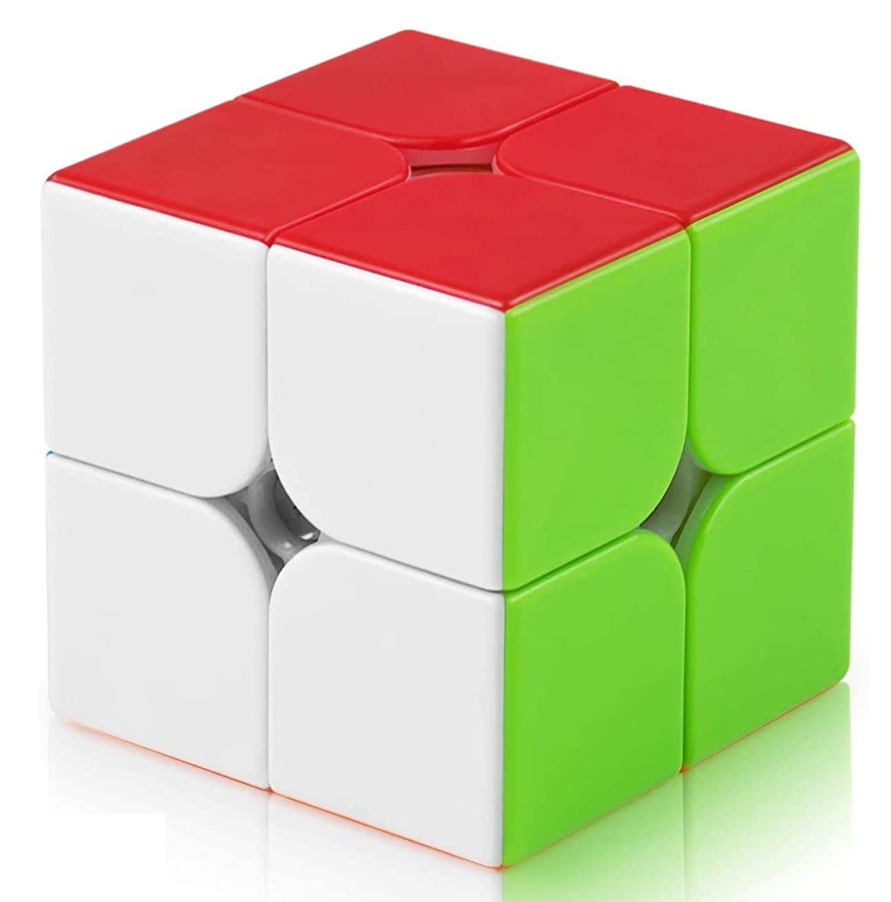 MoYu Meilong Stickerless MoFang JiaoShi Speedcube for Kids & Adults | Magic Speedy Stress Buster Brainstorming Cube Puzzle Toy (Multicolor) (Moyu Meilong 2X2 Stickerless High Speed Cube)