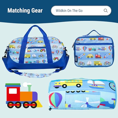 Image of Wildkin Kids 12-Inch Toddler Backpack - Lightweight School Bag for Daycare & Travel, Ages 3-7, On the Go, 12 x 10 x 4.5 inches, 12-inch Backpack Boys