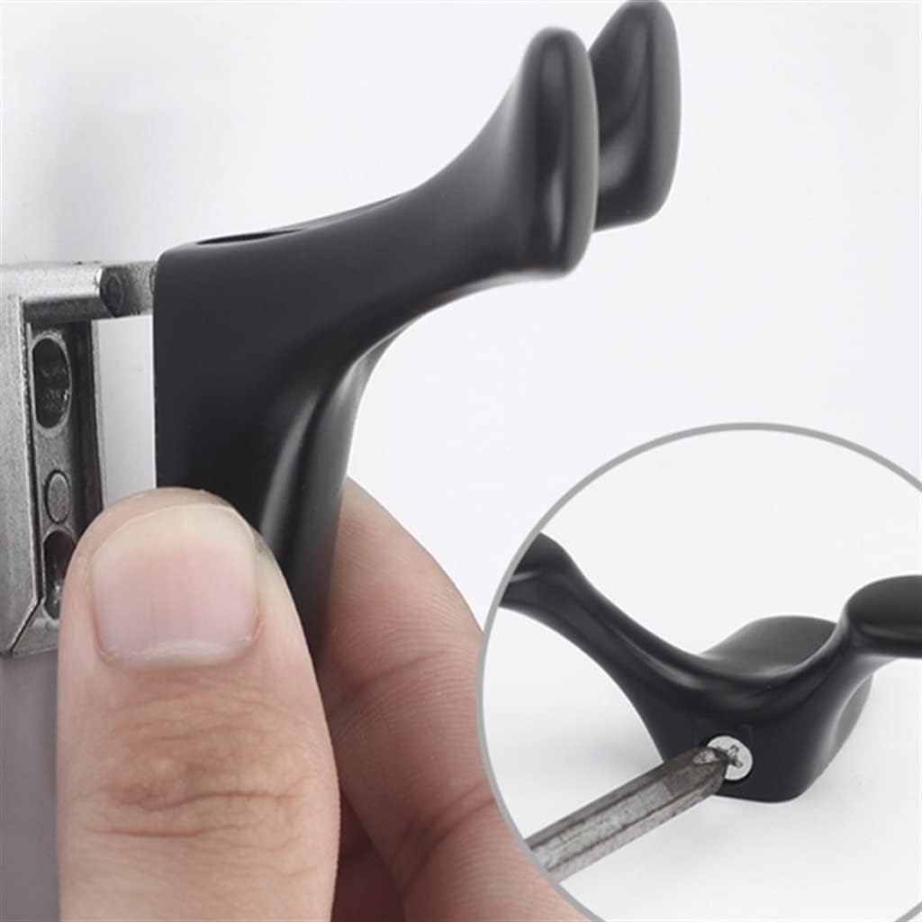 NWall-Mounted Clothes Hook Cow Horn Hook Bathroom Coat Hook Bedroom Robe Hook Coat Hook(D)