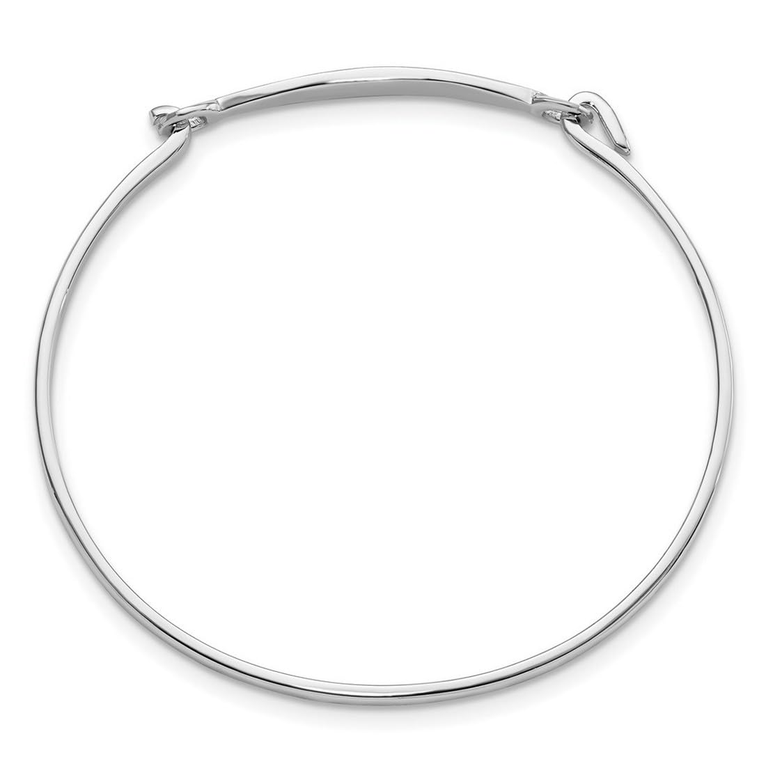 JewelryWeb Armreif aus 925er Sterlingsilber, rhodiniert, 5 mm breit
