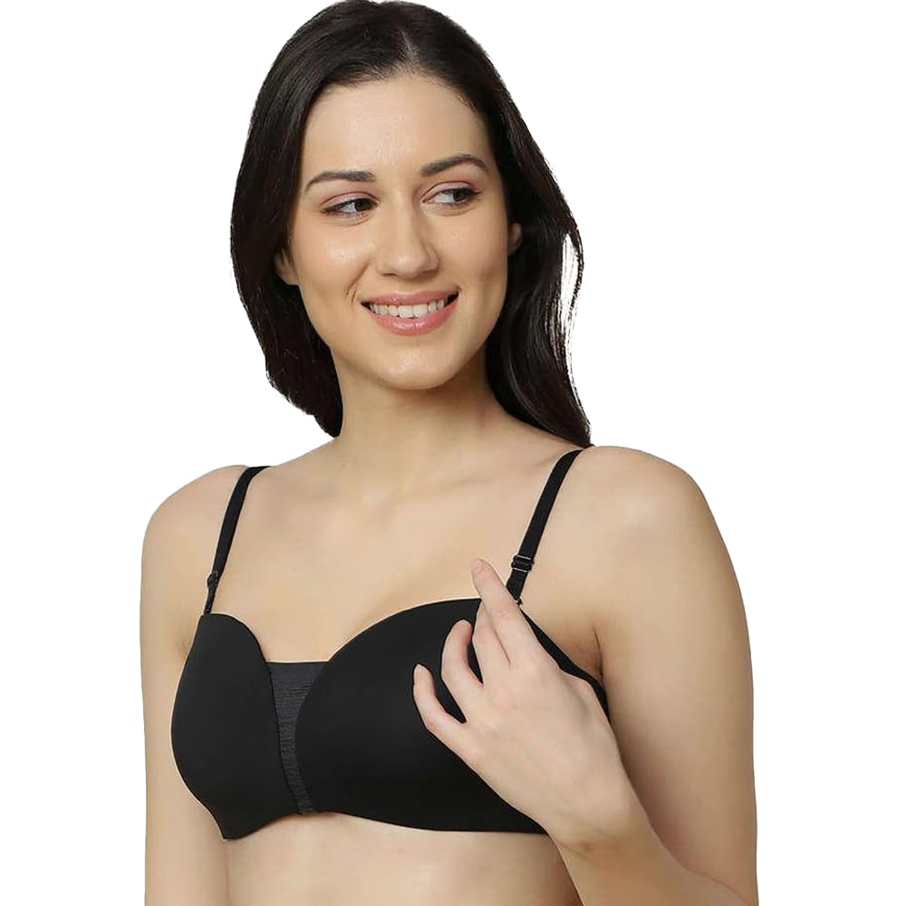 triumph Flex Smart DP Wired Fixed Strap Padded Women's Beginners Bra (Black, Medium)-picture-17