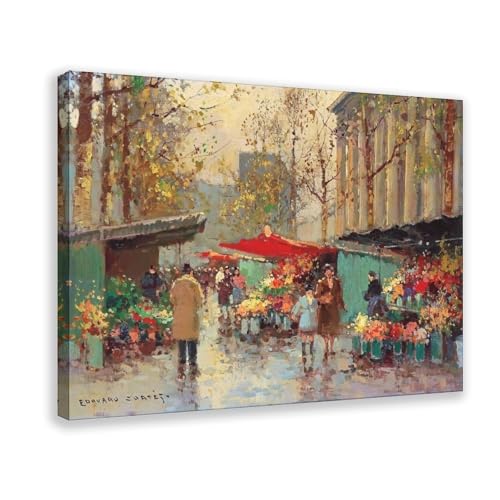 The Flower Market at La Madeleine par Edouard Leon Cortes cadre de qualité supérieure