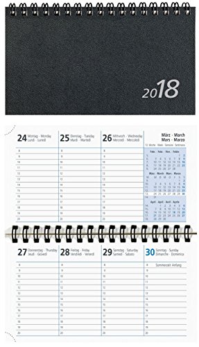 Preisvergleich Produktbild Zettler 586-0020 Taschenkalender 586-1 Woche / 2 Seiten, 15 x 8,5 cm, schwarz