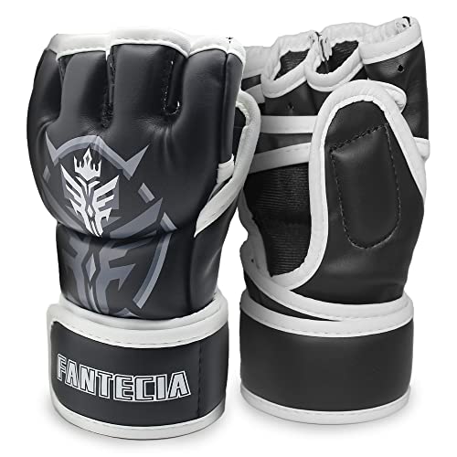 FANTECIA Youth MMA Training Gloves, MMA Boxing Gloves for Young Teenagers 7-12 Years Old, Martial Arts Training Gloves