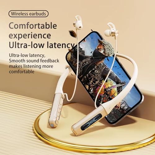 Image of iFAST IF-730 Digital Display Bluetooth 5.4 Wireless Neckband Earphone with Karaoke Singing (Black)