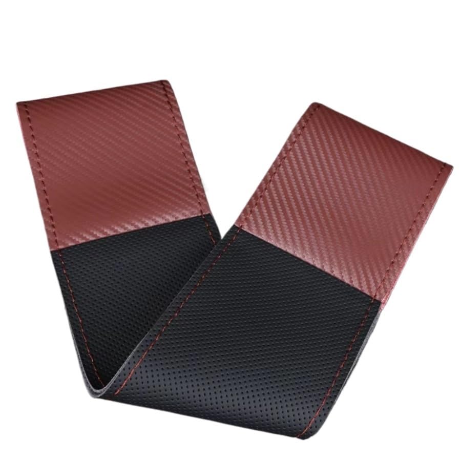 Funda Volante Protector Volante Coche Perforado Fibra Carbono Mate Universal 38cm Antideslizante Transpirable Duradero Coche Cubre Volante(Style A Coffee)
