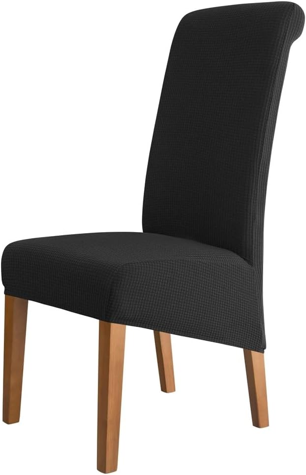 2pcs Water Repellent High Back Chair Cover Stretch XL Size Chair Covers for Dining Room Anti-Dirty Easy Care Seat
